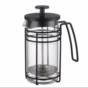 Amazon chaud verre borosilicate Cafetière presse <span class=keywords><strong>française</strong></span> théière, 350ml cafetière avec 304 support en acier inoxydable - Product Image 2