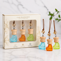 Flacon diffuseur de parfum pour voiture suspendu en verre rechargeable avec corde, emballage OEM, logo personnalisé, service OEM