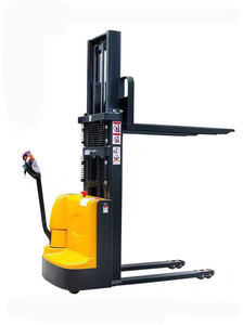 Nouveau transpalette semi-électrique à moteur en acier, chariot élévateur à fourches, gerbeur à palettes, capacités de 1 tonne et 2 tonnes - Product Image 4
