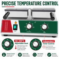 Grille électrique professionnelle à 13 compartiments pour crêpes et gaufres, 1600W, contrôle de la température, revêtement antiadhésif, offre spéciale