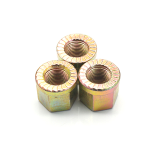 Nhà máy bán màu kẽm hình lục giác mặt bích Nut DIN/GB tiêu chuẩn có khía và chủ đề lục giác mặt bích khóa Nut ngành công nghiệp sử dụng hộ gia đình - Product Image 3