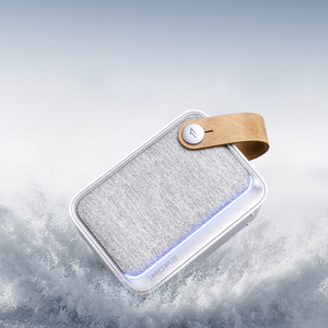 1MORE Portable Speaker with Leather Strap Black and Gray Fabric Design <b>Wireless</b> Audio for Outdoor Use - Product Image 4