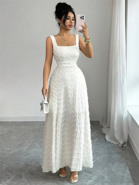 European and American 2026 Women's Summer Dress New Elegant Temperament Slit Fashion Style Backless Long Dresses for Women