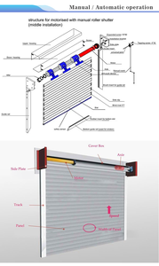 Porte roulante de <span class=keywords><strong>garage</strong></span> automatique à bas prix Portes de <span class=keywords><strong>garage</strong></span> électriques enroulables de couleur blanche - Product Image 5