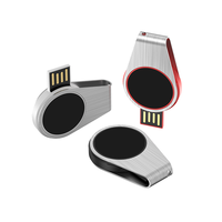 Nouvelle clé USB 2.0 sans capuchon haute vitesse 1 Go avec LED circulaire rotative et fonction anti-choc