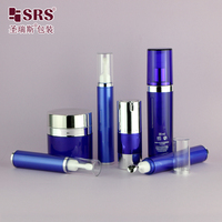 Flacon roll-on double couche sans air, couleur personnalisée, estampage à chaud, impression sérigraphique pour sérum pour les yeux, emballage de soins de la peau