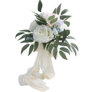 <span class=keywords><strong>Bouquet</strong></span> <span class=keywords><strong>de</strong></span> <span class=keywords><strong>mariée</strong></span> classique <span class=keywords><strong>rond</strong></span> en soie blanche, vente en gros, magnifique <span class=keywords><strong>bouquet</strong></span> artificiel fait main pour la <span class=keywords><strong>mariée</strong></span> et les demoiselles d'honneur, décoration - Product Image 1