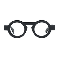 Montures de lunettes optiques rondes en acétate TR avec pont épais pour verres correcteurs unisexes OEM ODM Logo personnalisé