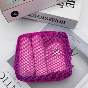 Sac en nylon à fermeture éclair en maille style Dopamine, sac de rangement cosmétique, porte-monnaie portable, petit et tendance - Product Image 4