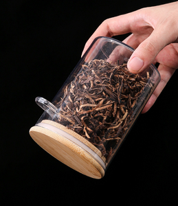 Multifunctional Kitchen Glass Food <strong>Storage</strong> Jar with Spoon <strong>Wooden</strong> Lid Household Sealed Spices Jars Food <strong>Storage</strong> <strong>Box</strong> - Product Image 2