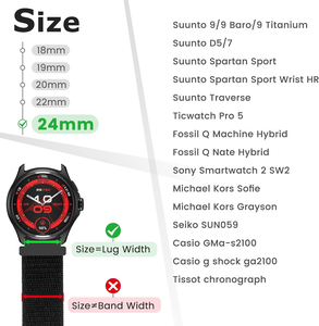 Correas de reloj de 24 mm para Venu X1/Suunto 9/9 Baro/D5/7/M9/TicWatch Altas/Pro 5/Pro 5 Enduro/iTouch AIR 4 41 mm 46 mm/AIR 3 44 mm - Product Image 2