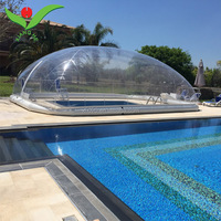 Couverture et enceinte de piscine gonflable de tente transparente de salon commercial Airdome