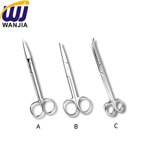 WANJIA <span class=keywords><strong>Ciseaux</strong></span> chirurgicaux vétérinaires en acier inoxydable <span class=keywords><strong>pour</strong></span> les opérations de bétail porcin bovin chèvre mouton dans les cliniques et les fermes - Product Image 1