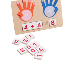 幼儿教育木制加减法教具（10以内）手指计数数学玩具 - Product Image 1