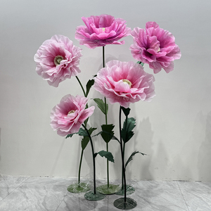 Fiori di peonia rosa multistrato fiori fatti a mano paesaggistico fiore gigante decorazione fiore artificiale - Product Image 1