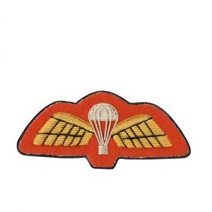 Écusson brodé à coudre en feutre, motif ailes en tissu parachute, pour chapeau, sac, vêtement, logo personnalisé - Product Image 2