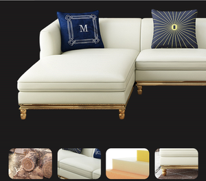 Italia Diseño de Moda de cuero genuino conjunto de sofás de esquina de cuero <span class=keywords><strong>100</strong></span> por ciento el Pakistán - Product Image 3