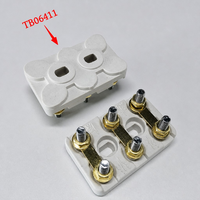 TB06412 Bornier de connexion de moteur en laiton blanc à vis M5 65x41 Type ABB en céramique pour câblage de moteur