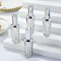 Botol Parfum Mewah 15ml Heksagonal Kaca Berlapis UV, Botol Semprot Parfum Isi Ulang Kosong dengan Pompa Aluminium, Botol Parfum Travel