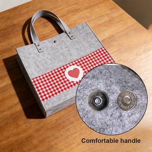 Sac fourre-tout en <span class=keywords><strong>feutre</strong></span> tendance en vente chaude, tissus en <span class=keywords><strong>feutre</strong></span> personnalisés, écologiques, réutilisables, légers, portables, grande capacité - Product Image 3