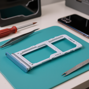 Vassoio per Scheda Micro SD Dual Sim di Ricambio per Samsung Galaxy S20 Ultra 5G, Colore Blu Nuvola - Product Image 3