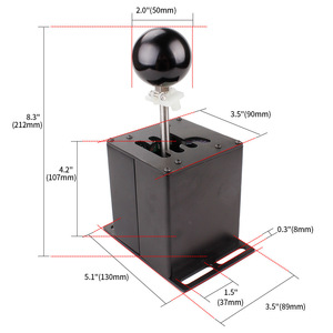 Levier de vitesses de course Logitech G27 G29 T300 avec frein à main pour simulateurs PC, joystick filaire en alliage d'aluminium - Product Image 3