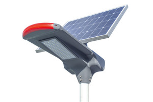 Lampadaire solaire haute puissance 40W LED pour parking extérieur, corps en aluminium moulé sous pression, alimenté par batterie 12V, certifié CE Rohs, pour routes - Product Image 2