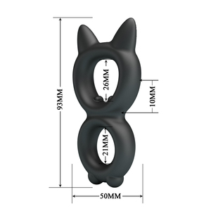 예쁜 사랑의 콕링 섹스토이 남성용 지연 사정을 위한 초소프트 실리콘 페니스 링 - Product Image 3