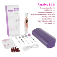 Lime à ongles électrique rechargeable portable sans fil pour la maison, les voyages, la manucure, la pédicure, silencieuse, charge USB, adultes, enfants