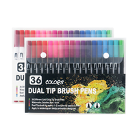 Coloriage Aquarelle Parfumée École Pinceau Pointe Calligraphie Mini Marqueurs Avec Logo