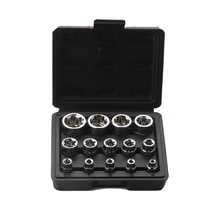 Jeu de douilles Crv E Torx Star Bit 1/2 "3/8" 1/4 "Drive E4 - E24 Outils de réparation Ensemble de manchons pour outils à main 14 pièces