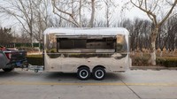 Camionnette de restauration rapide mobile Orange Technology, chariot à pizza, chariot à burgers, chariot à crêpes, chariot à café, remorque de boulangerie, durable et personnalisable, à vendre