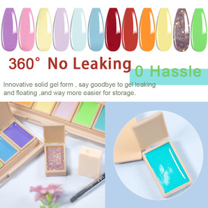 BOZLIN 2024 Printemps Série 20 Couleurs Solide <span class=keywords><strong>Pastel</strong></span> Crème Pudding Soak Off UV Vernis À Ongles Gel Solide avec Brosse À Ongles - Product Image 4