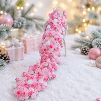 Chemin de table floral moderne en soie artificielle 100 cm, rangée de fleurs personnalisée pour décoration de mariage de luxe