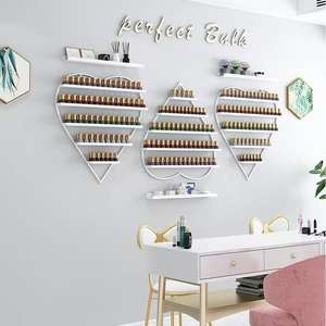 Nouveau présentoir mural pour vernis à ongles 2026, étagère de rangement pour salon de manucure, présentoir doré pour vernis à ongles - Product Image 6