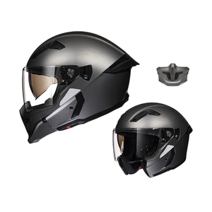 Casque modulaire rétro certifié Security 3C DOT, convertible intégral et trois-quarts, pour la conduite à moto - Product Image 6