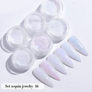 กลิตเตอร์เล็บสะท้อนแสงสีโอปอลกาแฟ 6 สี ผงประกายสำหรับตกแต่งเล็บ DIY ฤดูใบไม้ร่วง ฤดูหนาว - Product Image 5
