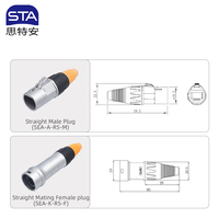 Conector RJ45 Impermeable IP67, Cable de Señal Circular Ethernet CAT5E CAT6, Enchufe Macho Ethercon de Metal para PC 8P8C