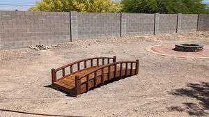 Ponts de Lune Style <span class=keywords><strong>Japonais</strong></span> Bois Arqué Décor de <span class=keywords><strong>Jardin</strong></span> Ponts 8 Pieds Marron - Product Image 5