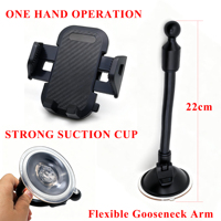 Support de téléphone universel à ventouse pour voiture, support de téléphone flexible à col de cygne pour pare-brise, support de téléphone portable mains libres