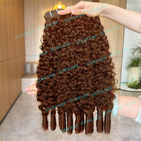 Grosir kutikula perawan mentah berikat-ikat rambut manusia mentah keriting Burmese Super berikat-ikat rambut manusia Virgin 100% rambut berikat-ikat