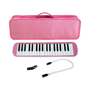 Melodica Aiersi <span class=keywords><strong>Rosa</strong></span> a 37 Tasti Stile Pianoforte, Strumento Musicale a Fisarmonica con Custodia Rigida e Bocchino - Product Image 2