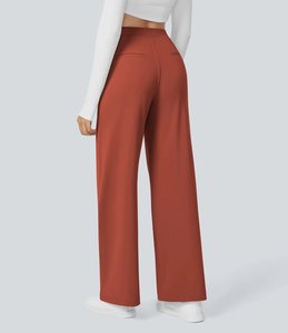 <span class=keywords><strong>Pantalones</strong></span> Casuales <span class=keywords><strong>de</strong></span> Cintura Alta, Holgados, para Actividades al Aire Libre, Deportivos, <span class=keywords><strong>Elásticos</strong></span>, con Estampado Sólido, Cintura Elástica, Pierna Ancha - Product Image 3