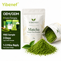 Poudre de matcha de qualité cérémonielle Yibenef OEM en marque privée, emballage personnalisé avec logo, échantillon gratuit disponible