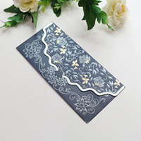 Enveloppes à monnaie florales gaufrées multicolores en stock, avec bordure ondulée et rabat en feuille d'or, pour mariage et cadeaux – Vente en gros