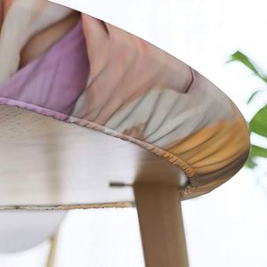 Popolare rotondo impermeabile griglie di marmo copertura tovaglia personalizzata elastico bordato tovaglia <span class=keywords><strong>per</strong></span> banchetto di nozze festa Hotel - Product Image 6