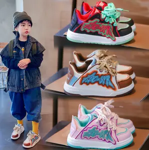 Çocuk spor ayakkabı moda renk rahat kız erkek nefes serin kurulu sneaker ayakkabı