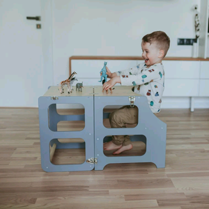 Escalera de escalada de madera para niños, Tobogán para interior, gimnasio, actividades, parque infantil, escalada, marcos, torre de aprendizaje - Product Image 5