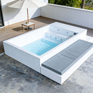 Piscine portable pour maison, spa de nage, grand bassin en fibre de verre transparente, piscine de jardin, capacité personnalisée - Product Image 4