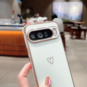 Street Fashion Soft TPU Galvanizado Color sólido con Love Heart Pattern Funda protectora para <span class=keywords><strong>Google</strong></span> Pixel 10 Pixel 9 Pro XL - Product Image 5